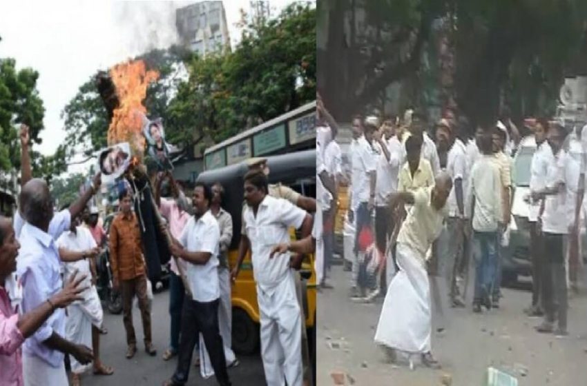  அ.தி.மு.க.தலைமை அலுவலகத்தில் மோதல்- கதவுகள் உடைப்பு; போலீஸ் தடியடி