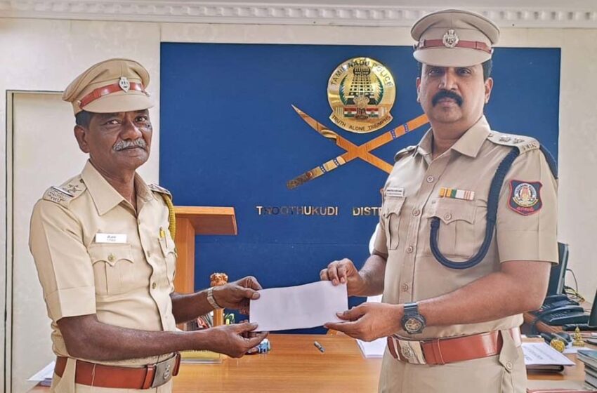  கோவில் உண்டியல் திருடனை பிடித்த சப்-இன்ஸ்பெக்டருக்கு வெகுமதி- பாராட்டு