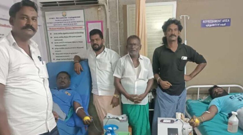  பெண்ணின் பிரசவத்துக்கு ரத்த தானம்
