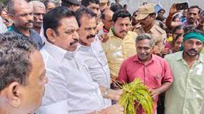  மயிலாடுதுறை, சீர்காழியில் எடப்பாடி பழனிசாமி ஆய்வு;மழையால் பாதித்த விவசாயிகளுக்கு நிவாரண உதவி