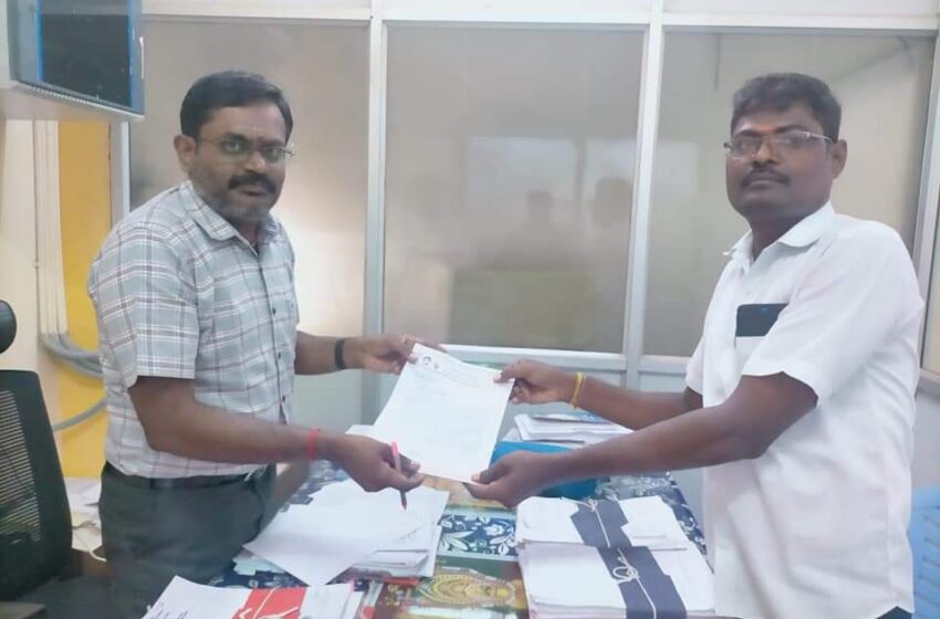  கோவில்பட்டி திட்டங்குளத்தில் நீர்நிலை ஆக்கிரமிப்பை அகற்றக்கோரி பா.ஜனதா வழக்கறிஞர்  பிரிவு மனு