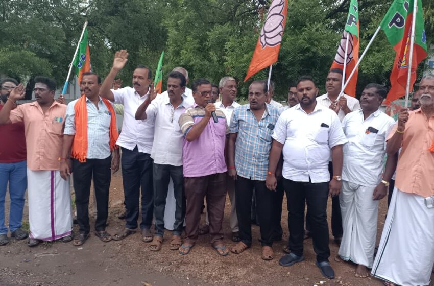  பா.ஜனதா பட்டியல் அணி  நிர்வாகி கொலை சம்பவத்தை கண்டித்து கோவில்பட்டியில்  ஆர்ப்பாட்டம்