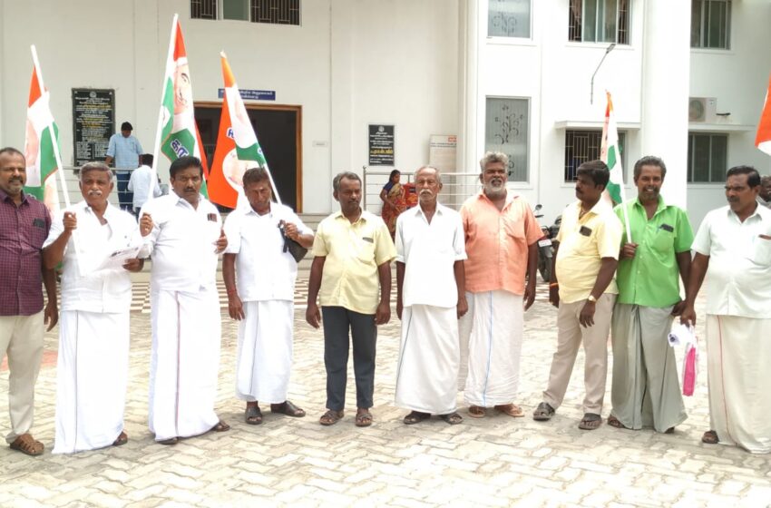  மாற்றுத்திறனாளிகள் குடியிருப்பு பகுதியில் சாலை, குடிநீர் வசதி கோரி த.மா.கா.ஆர்ப்பாட்டம்