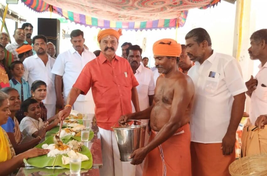  கோவில் விழாவில் அன்னதானம்