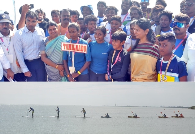  தூத்துக்குடியில் கடல் சாகச விளையாட்டு போட்டி; கனிமொழி தொடங்கி வைத்தார்  