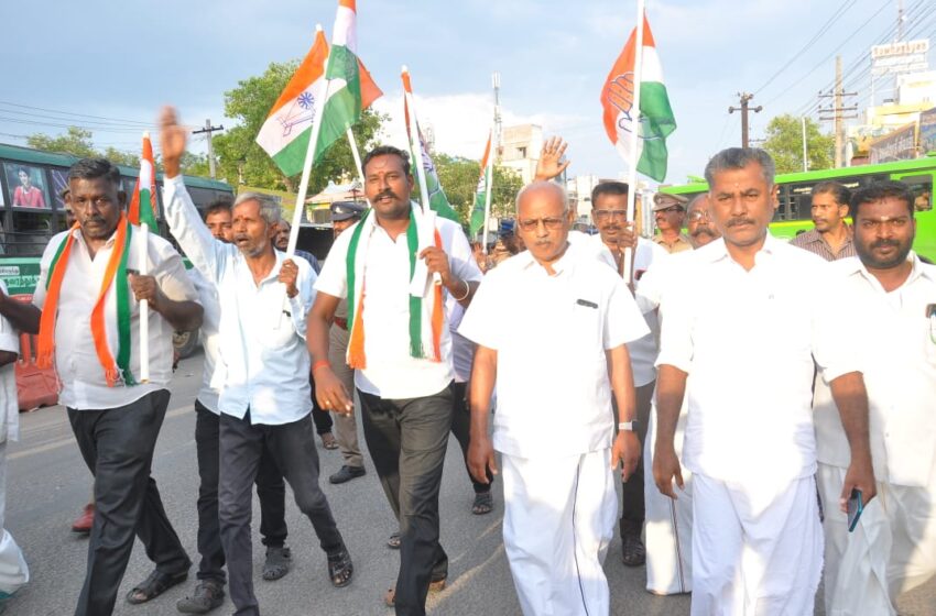  பா.ஜ.க. அலுவலகத்தை முற்றுகையிட முயன்ற காங்கிரசார் கைது  