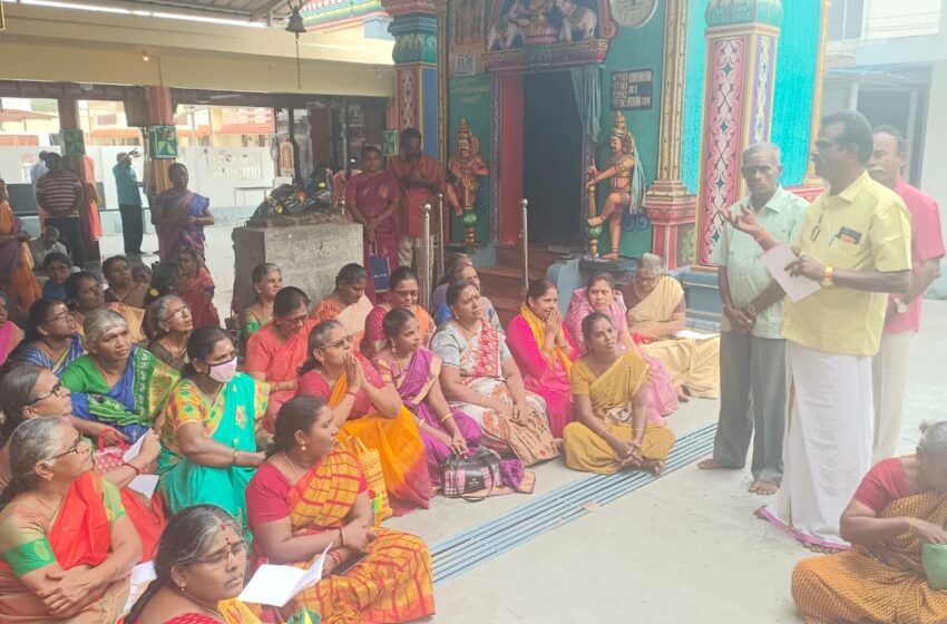  கோவில்பட்டி ராஜீவ் நகர் கோவிலில்  பக்தர்களுக்கு அயோத்தி ராமர் கோவில் திறப்பு விழா அழைப்பிதழ் 