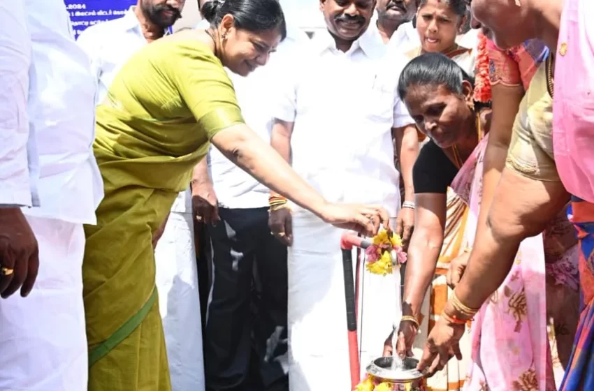  புதியம்புத்தூரில் மேல்நிலை நீர் தேக்க தொட்டி மக்கள் பயன்பாட்டுக்கு வந்தது