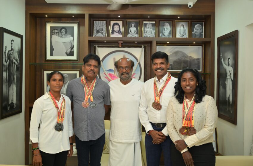  இலங்கையில் தடகள சாம்பியன்ஷிப் போட்டி: வெற்றி பெற்ற தமிழக வீரர்களை நேரில் அழைத்து ரஜினிகாந்த் வாழ்த்து