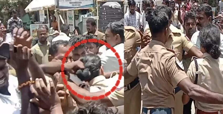  அருப்புக்கோட்டை போராட்டத்தில் பெண் டி.எஸ்.பி.மீது தாக்குதல்