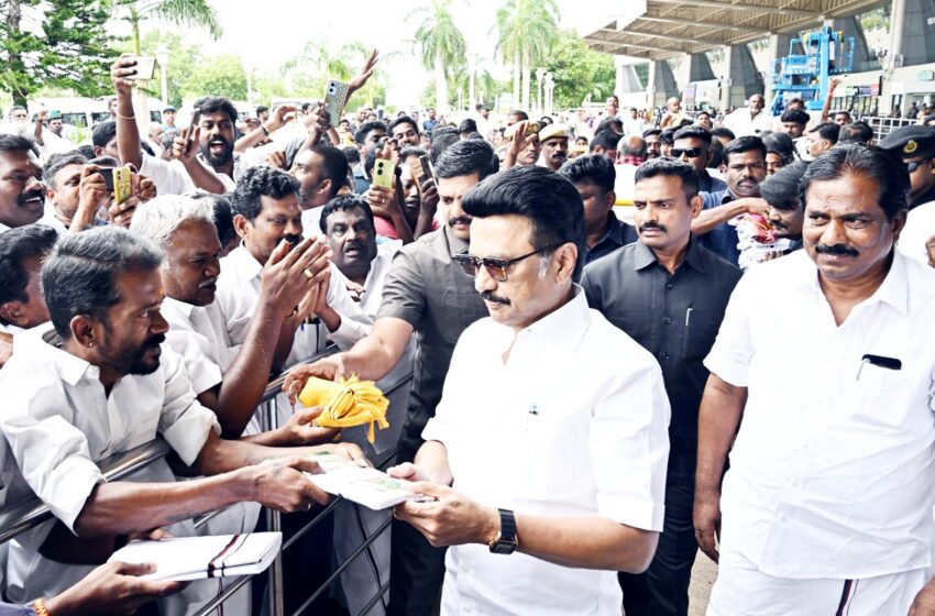 முதல்-அமைச்சர் மு.க. ஸ்டாலின் மதுரை வந்தார்; நாளை நடக்கும் திமுக பொதுக்குழுவில் பங்கேற்கிறார்