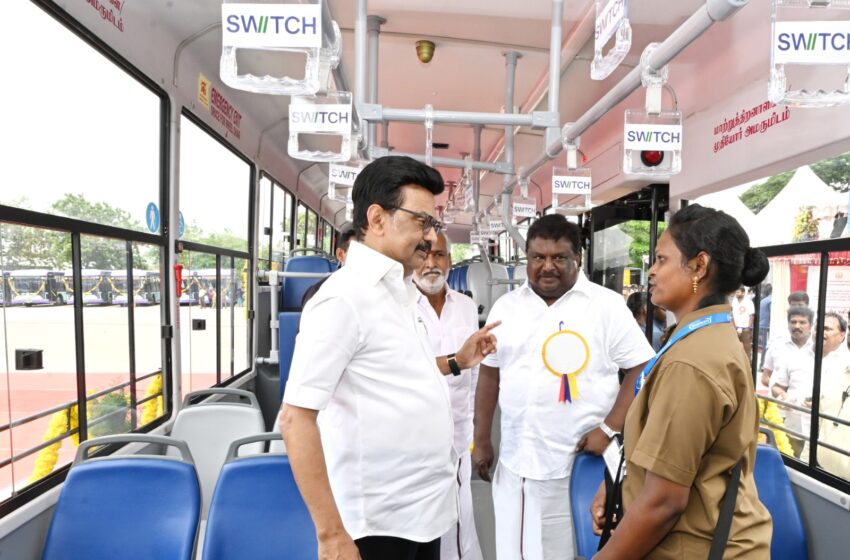  சென்னையில் அதிநவீன வசதிகளுடன் 120 மின்சார பஸ்கள் சேவை தொடக்கம்