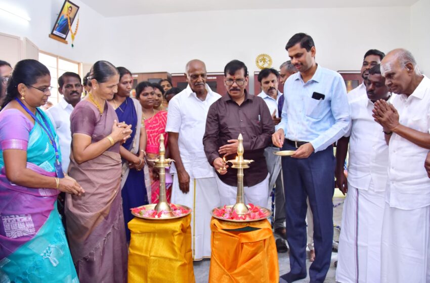  கோவில்பட்டி அரசு மகளிர் பள்ளியில் நுண்கலைகள் மற்றும் இசைக்கருவி வகுப்பு  கட்டிடங்கள் திறப்பு