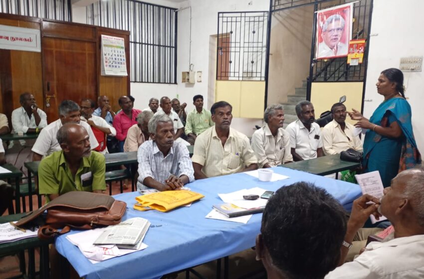  கோவில்பட்டி நகர கட்டுமான தொழிலாளர் சங்க பேரவை கூட்டத்தில் புதிய நிர்வாகிகள் தேர்வு