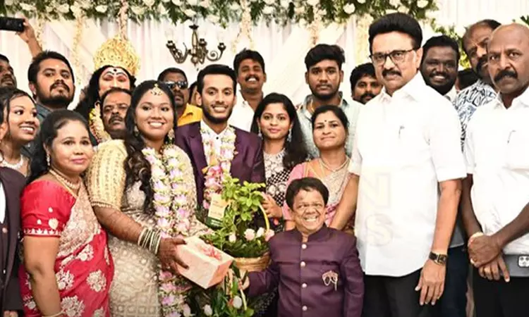  நடிகர் கிங்காங் மகள் திருமண வரவேற்பு நிகழ்ச்சி: முதல்-அமைச்சர் மு.க.ஸ்டாலின் நேரில் வாழ்த்து