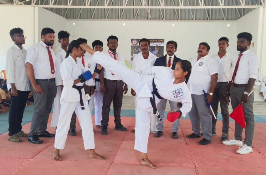  தென் மண்டல அளவிலான கராத்தே மற்றும் சிலம்ப போட்டிகள்