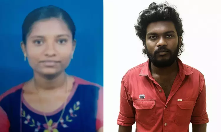  காதல் திருமணம் செய்த பெண் கழுத்தை  அறுத்து கொலை: கணவர் ஆத்திரம்