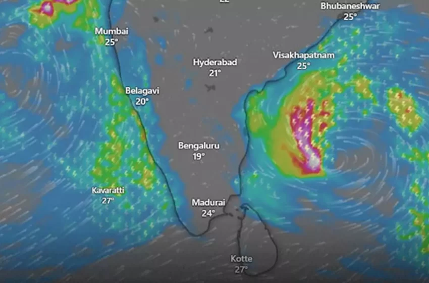  சென்னைக்கு 550 கி.மீ. தொலைவில் `மோன்தா’ புயல்