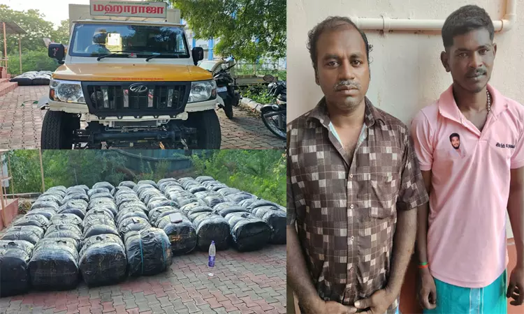  இலங்கைக்கு கடத்த முயன்ற ரூ.60 லட்சம் பீடி இலைகள் பறிமுதல்: 2 பேர் கைது
