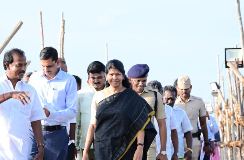  திருச்செந்தூர் சூரசம்ஹாரம்  ஏற்பாடுகள்: கனிமொழி எம்.பி. ஆய்வு
