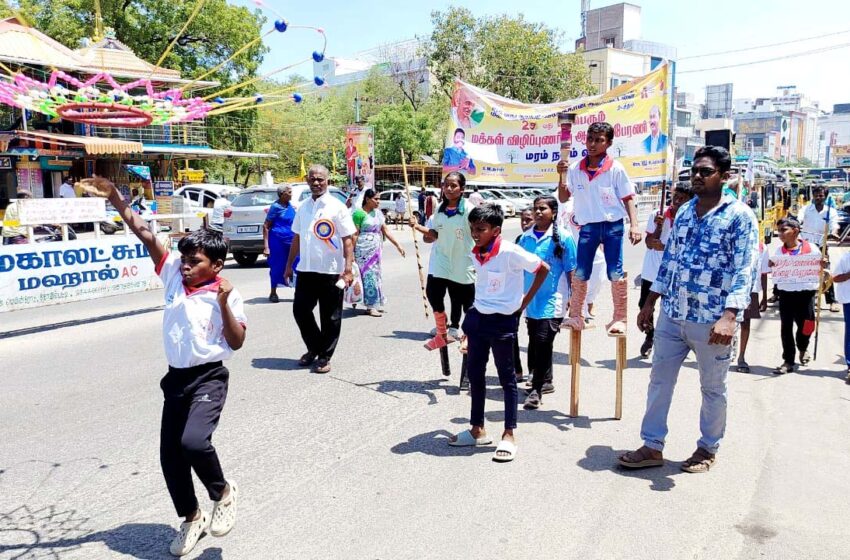  கோவில்பட்டியில் ரத்ததானம் விழிப்புணர்வு பேரணி