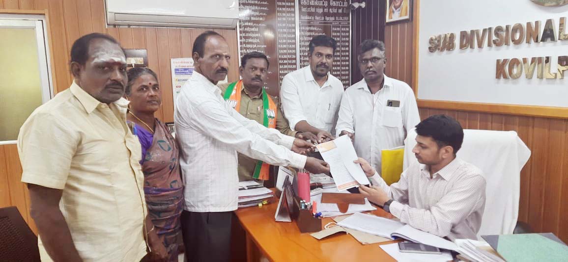 கோவில்பட்டியில் பாஜக சார்பில் காத்திருப்பு போராட்டம் அறிவிப்பு