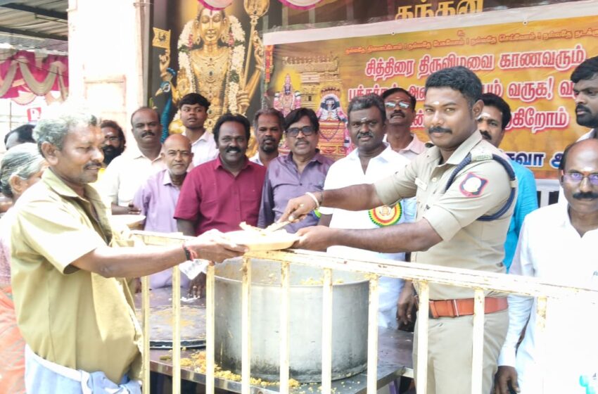  கோவில்பட்டியில் ராகவேந்திரா சேவா அறக்கட்டளை சார்பில் அன்னதானம் 