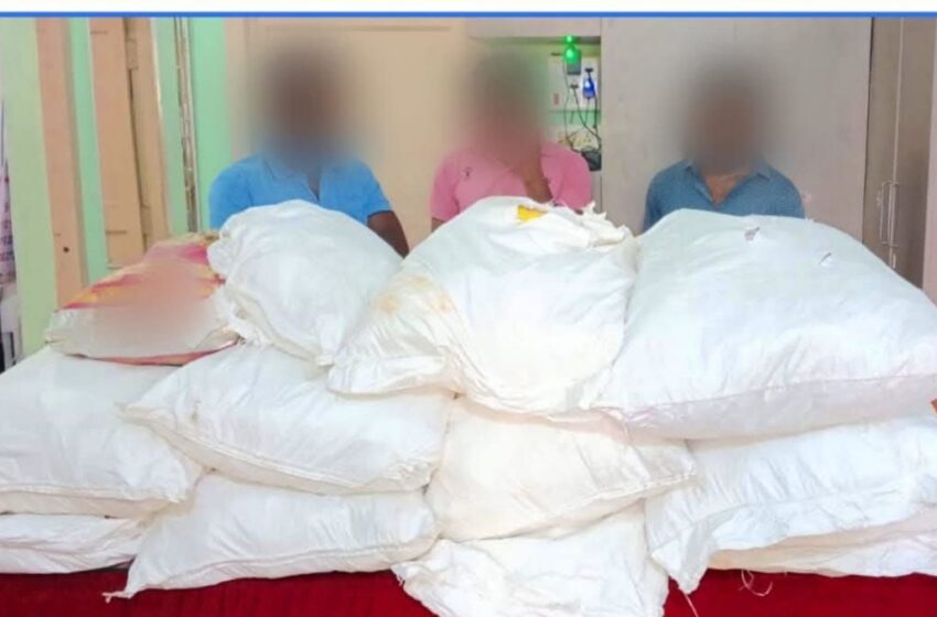  தடை செய்யப்பட்ட 105 கிலோ புகையிலை பொருட்களுடன் 3 பேர் கைது 