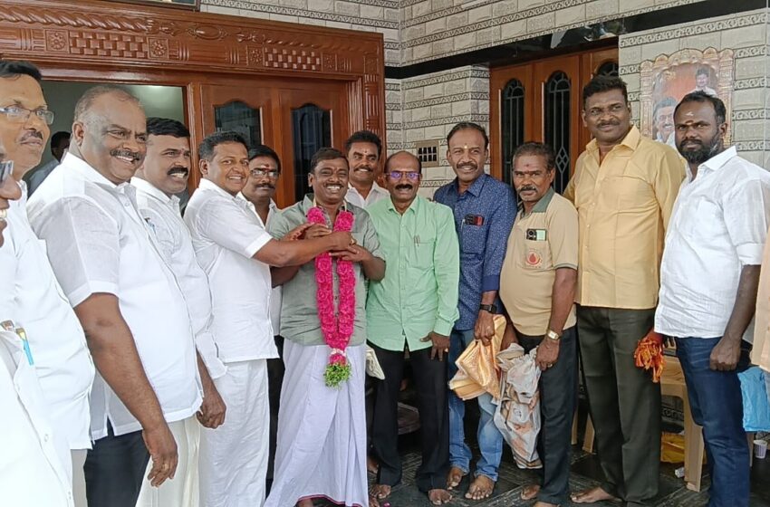  தேர்தலில் வெற்றி: கோவில்பட்டி தி.மு.க. வேட்பாளர் கருணாநிதிக்கு ராகவேந்திரா சேவா அறக்கட்டளை நிர்வாகிகள் வாழ்த்து