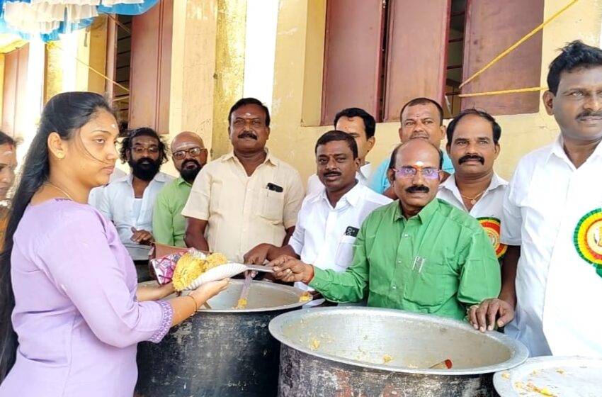  கோவில்பட்டி  ராகவேந்திரா சேவா அறக்கட்டளை 56 வது மாத அன்னதானம் 