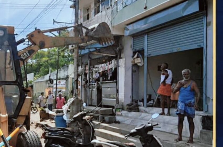  கோவில்பட்டியில் ஆக்கிரமிப்புகள் அகற்றும் பணி தொடக்கம் 