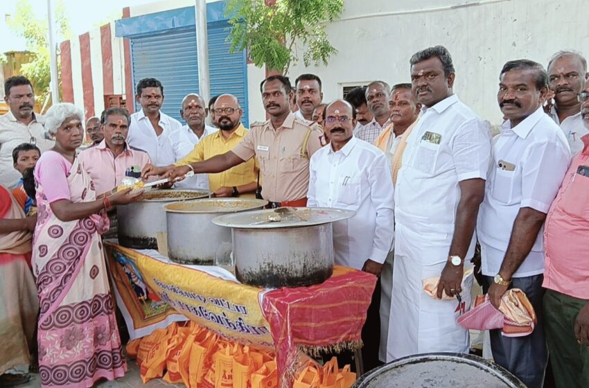  ராகவேந்திரா சேவா அறக்கட்டளை சார்பில் அன்னதானம்