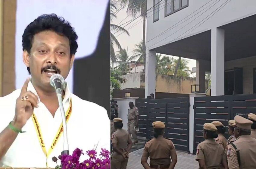  ஆளுங்கட்சியை விமர்சித்ததால் என்னுடைய வீட்டில் லஞ்ச ஒழிப்பு போலீஸ் சோதனை; முன்னாள் அமைச்சர் அன்பில் மகேஷ் 